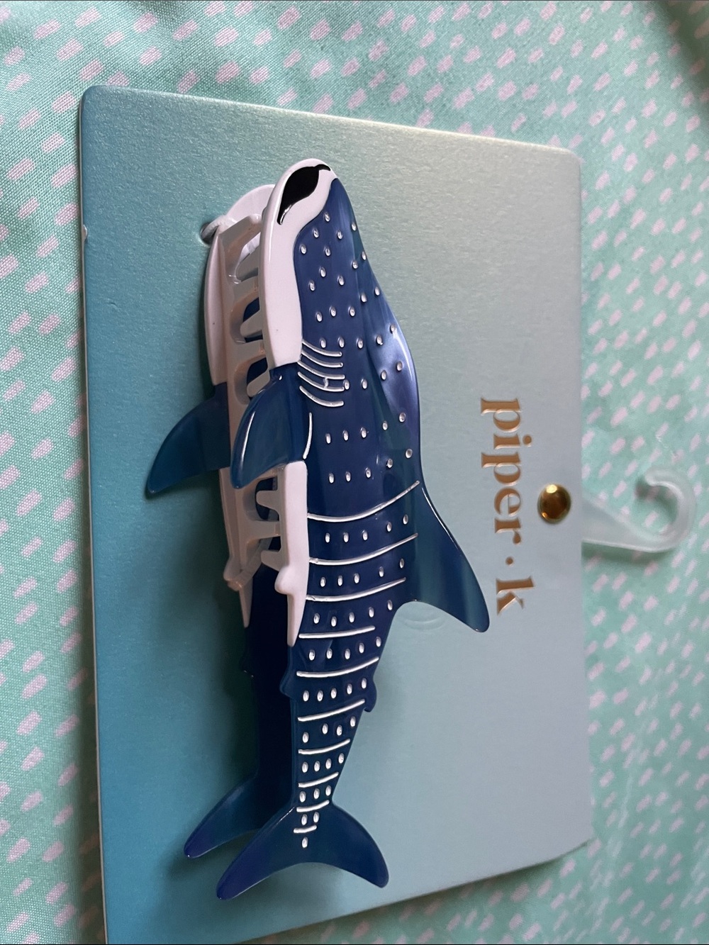 Piper • K Whale Shark Hair Clip - Picture 2 of 4